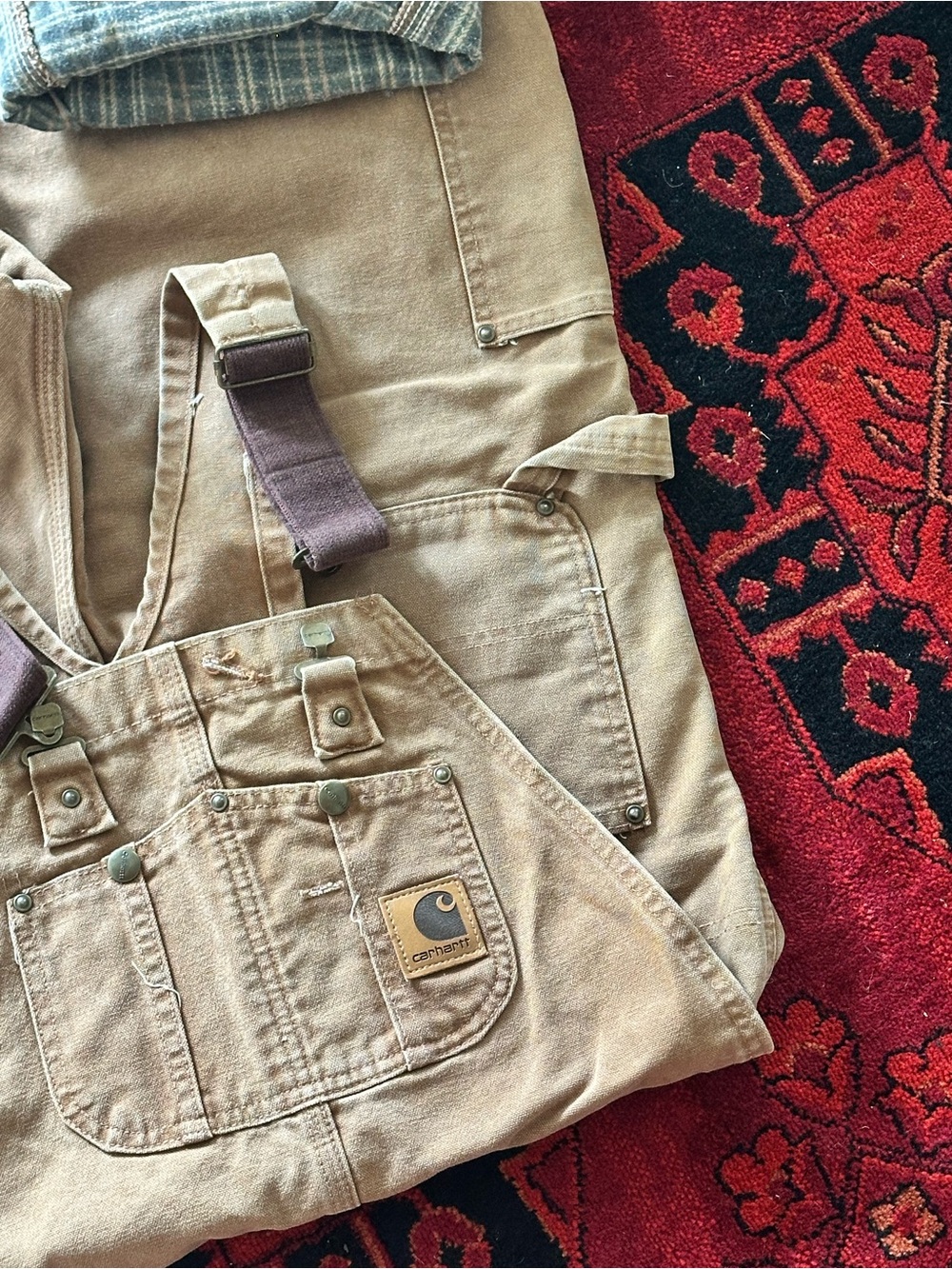Carhartt Quilted Canvas Cargo Overalls